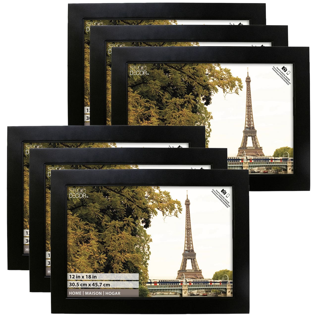 6 Pack: Home Studio Black Frame by Studio Décor®